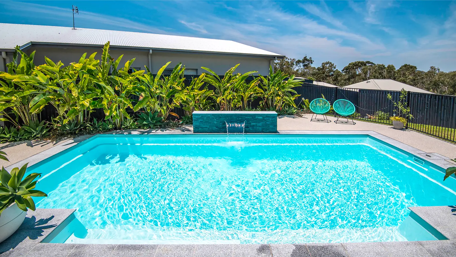 Paradise Pools offer a full palette of swimming pool colors 